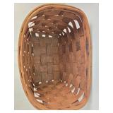 Antique Woven Wood Bike Basket