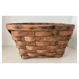 Antique Woven Wood Bike Basket