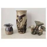 Artisan Ceramic Pottery Pieces (Lot of 3)