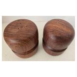 Mixed Lot: Longaberger Basket, Rattan Wine Rack, Wood Board & Shakers