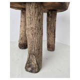 Homemade Wood Stool & Bota Bag Mixed Lot