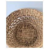 Mixed Lot: Monet Print, Woven Basket & Stoneware Crock