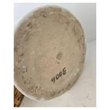 Mixed Lot: Monet Print, Woven Basket & Stoneware Crock