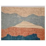 Large Vintage Filkauf Screen Printed Linen Wall Hanging 48 X 36 in