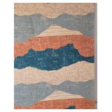 Large Vintage Filkauf Screen Printed Linen Wall Hanging 48 X 36 in