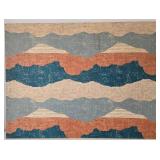 Large Vintage Filkauf Screen Printed Linen Wall Hanging 48 X 36 in