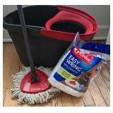 Household Mixed Lot - O-cedar Mop Set, Folding Step Stools & Laundry Bin, Hampers