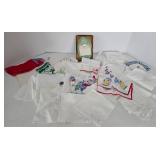 Vintage Hankie Assortment - Novelty, Irish, Floral & Lace Handkerchiefs With Box