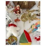 Vintage Mixed Lot Christmas Ornaments, Decor & Icicles Mixed Lot