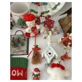 Vintage Mixed Lot Christmas Ornaments, Decor & Icicles Mixed Lot