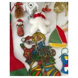 Vintage Mixed Lot Christmas Ornaments, Decor & Icicles Mixed Lot