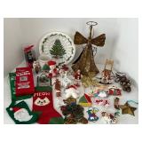 Vintage Mixed Lot Christmas Ornaments, Decor & Icicles Mixed Lot