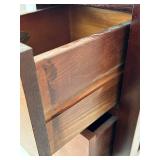DOMAIN Wood 2-Drawer Side Table With Tapered Legs
