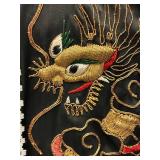 Antique Black Silk TANG Embroidered Dragon Two-Piece Silk Outfit