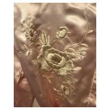 Vintage Sun Bros & Co Pink Silk Kimono Tang Pajama Set