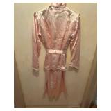 Vintage Sun Bros & Co Pink Silk Kimono Tang Pajama Set
