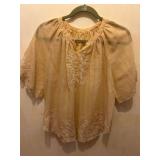 Vintage Sheer Embroidered Blouse