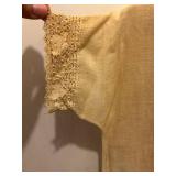 Antique Flapper Slip Dress Foundation Lace Trimmed Linen