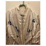 Antique Embroidered Silk Kimono Robe