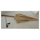 Antique Eyelet Decorative Parasol With Wooden Handle
