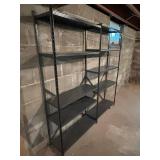 Metal Storage Shelving Units Attached set of 2