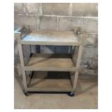 Rubbermaid 3-Shelf Metal Utility Cart on Casters