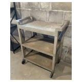 Rubbermaid 3-Shelf Metal Utility Cart on Casters