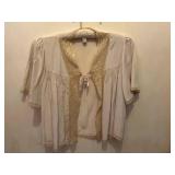 Lace Trim Cardigan Style Top