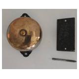 Vintage Mechanical Twist Doorbell Bell Hardware Brass Finish Victorian Style