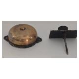 Vintage Mechanical Twist Doorbell Bell Hardware Brass Finish Victorian Style