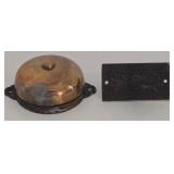 Vintage Mechanical Twist Doorbell Bell Hardware Brass Finish Victorian Style