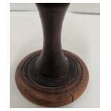 Mid Century Wood Tray & Hand Carved Wood Goblet