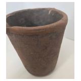 Vintage Unglazed Foundry Crucible or Melting Pot