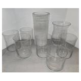 8 Glass Cylinder Vase Set - Use for Event Centerpieces