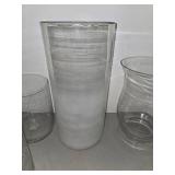 8 Glass Cylinder Vase Set - Use for Event Centerpieces