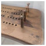 Vintage Cornwall Wood Cribbage Board Game Table Bench