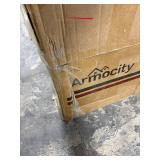 Armocity Corner Bookshelf with Drawers, Black