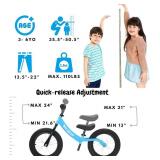 bicystar 14' Toddler Balance Bike, Blue