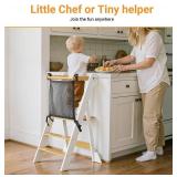 COSYLAND Foldable Toddler Kitchen Stool Helper