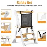 COSYLAND Foldable Toddler Kitchen Stool Helper