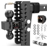Adjustable Trailer Hitch: 8' Drop, Ball