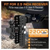 Adjustable Trailer Hitch: 8' Drop, Ball