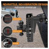 Adjustable Trailer Hitch: 8' Drop, Ball