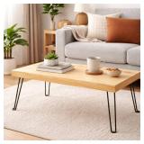 Folding Wooden Coffee Table with Locking Legs