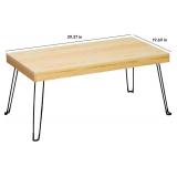Folding Wooden Coffee Table with Locking Legs