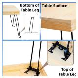 Folding Wooden Coffee Table with Locking Legs