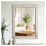 Wood Wall Mirror 24x32, Rustic Frame