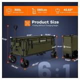 Green 48' Folding Wagon, 560lb, All-Terrain