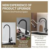 Kitchen Sink Faucet: Pull-Down (3-in-1) Black