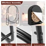 35-Inch Firewood Log Rack with Cover Set
